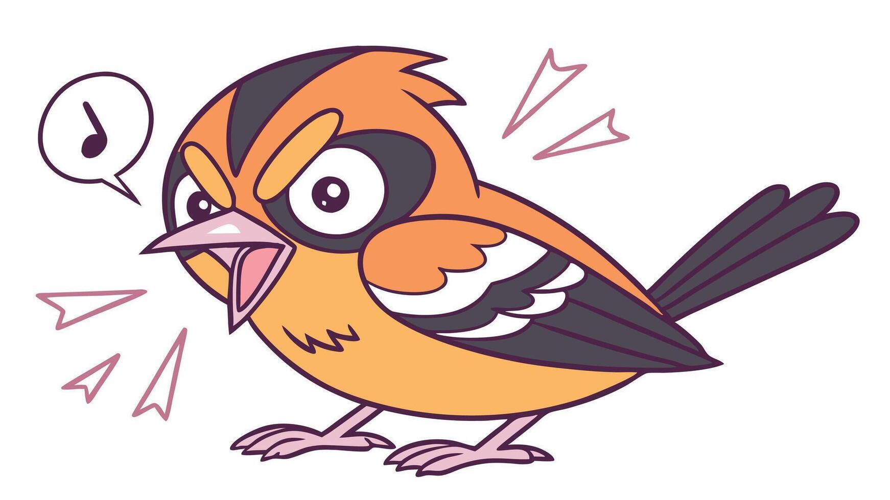 A cartoon bird with a speech bubble vector