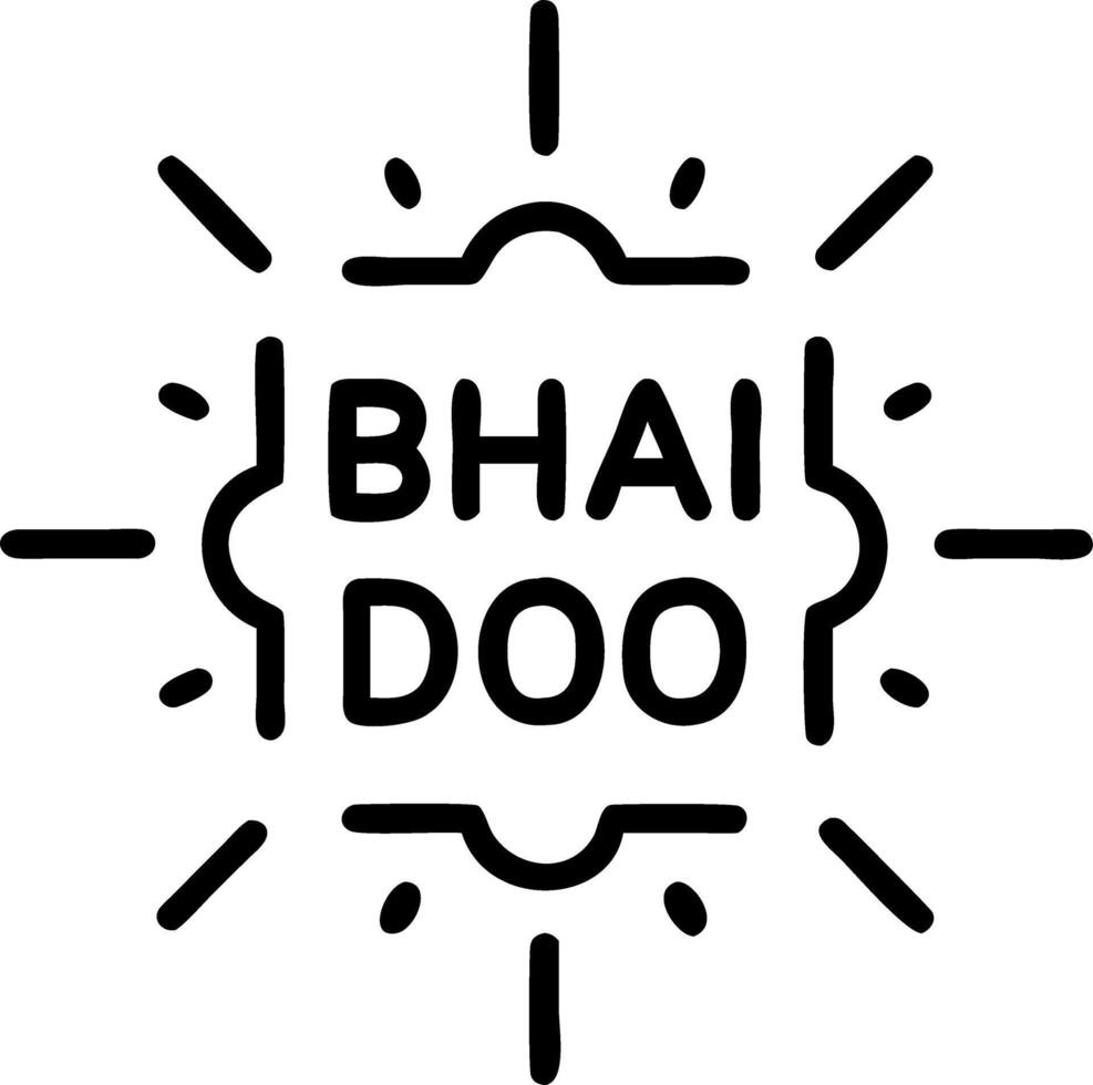 Zoomed in Bhai Dooj greeting card vector