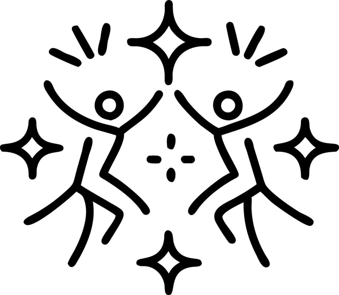 Abstract Festival Dance with Sparklers vector