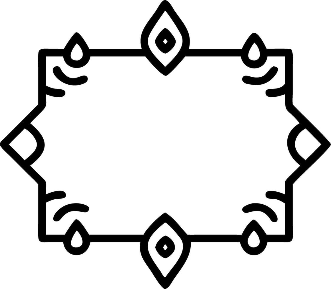 Abstract Lantern and Rangoli Lines Border vector