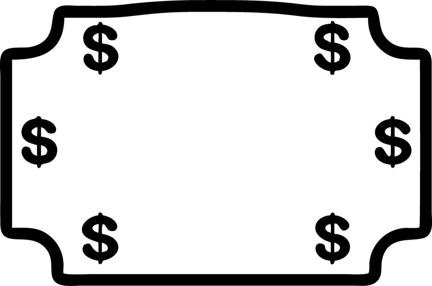 Border Frame with Dollar Bills and Savings Labels vector
