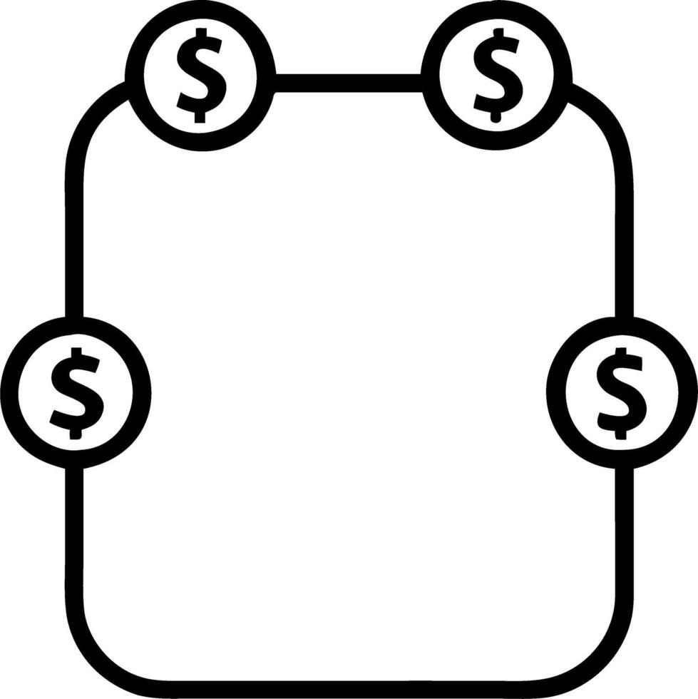 Border Frame with Savings Jars and Dollar Signs vector
