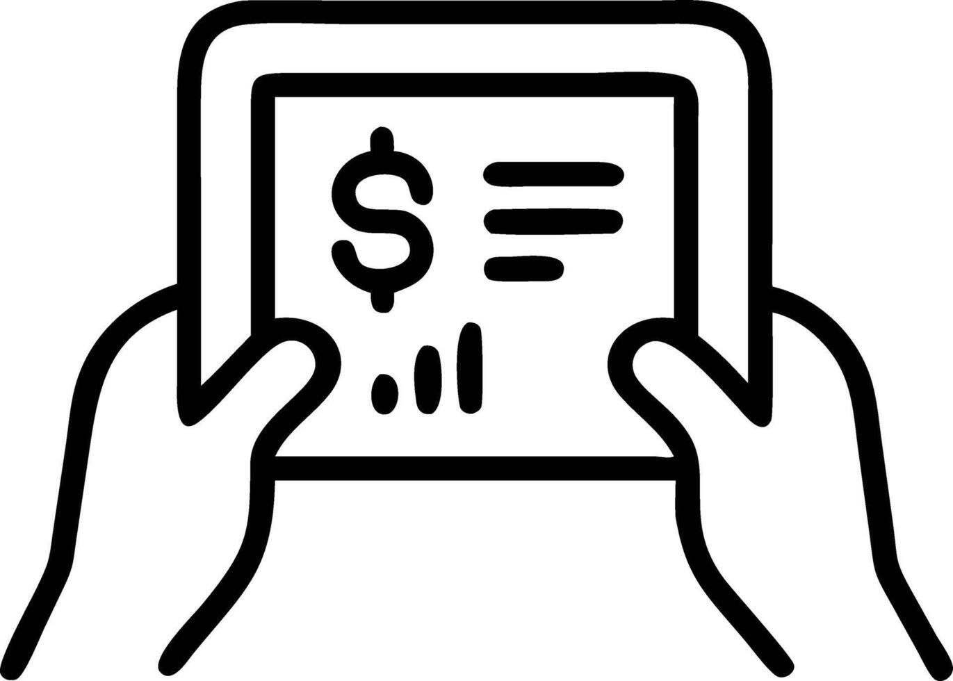 Candid Business Analyst Reviewing Cash Flow Data vector