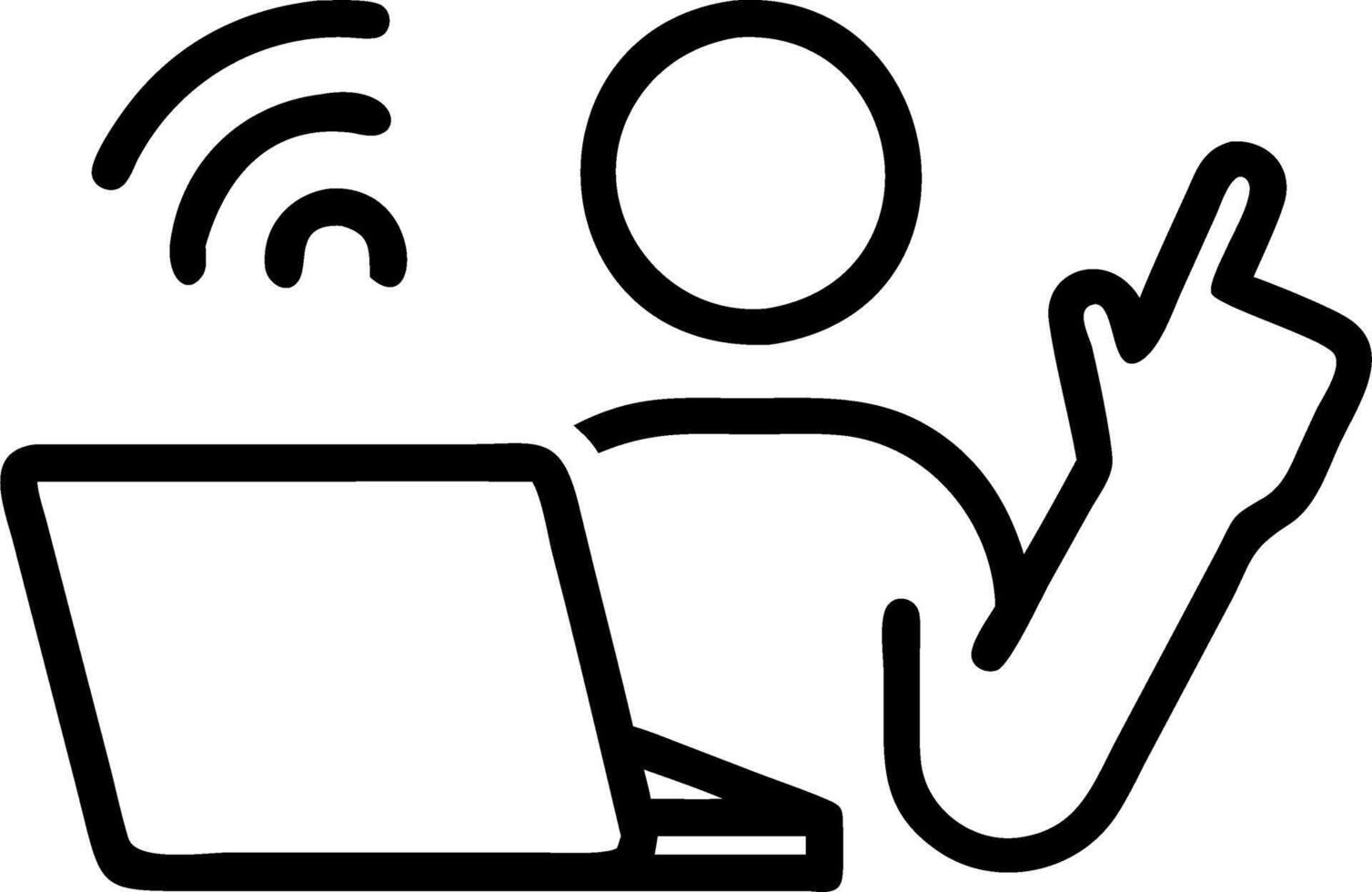 Candid Moment of Online Shopping vector