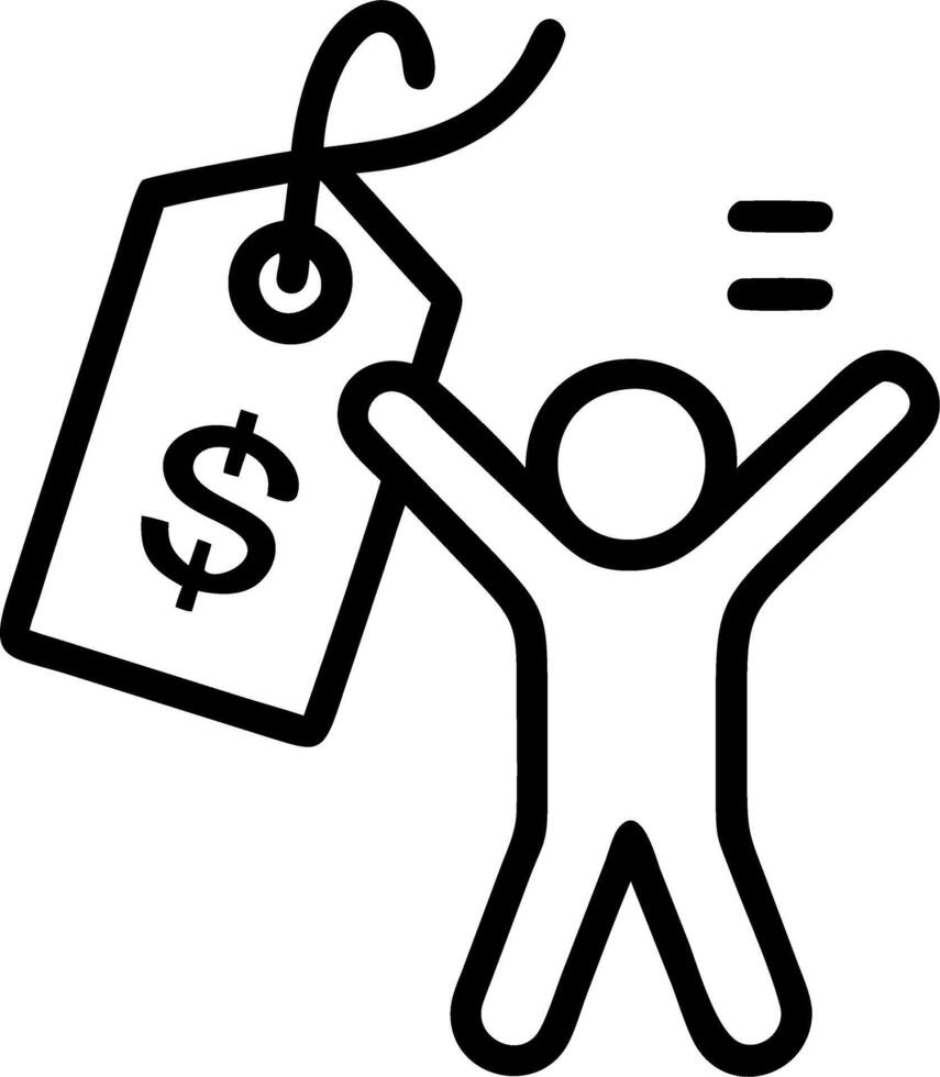 Candid Shopper Enthusiastic About Cash Savings vector