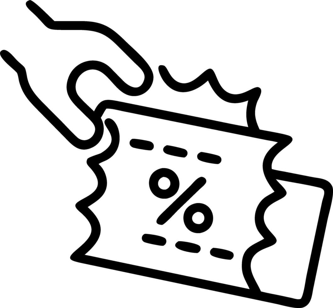 Candid Shopper Redeeming Coupon During Clearance vector