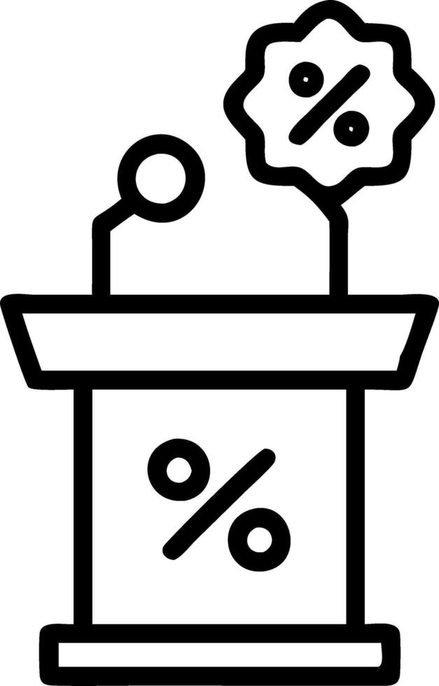 Contemporary Podium with Coupon and Retail Storefront vector