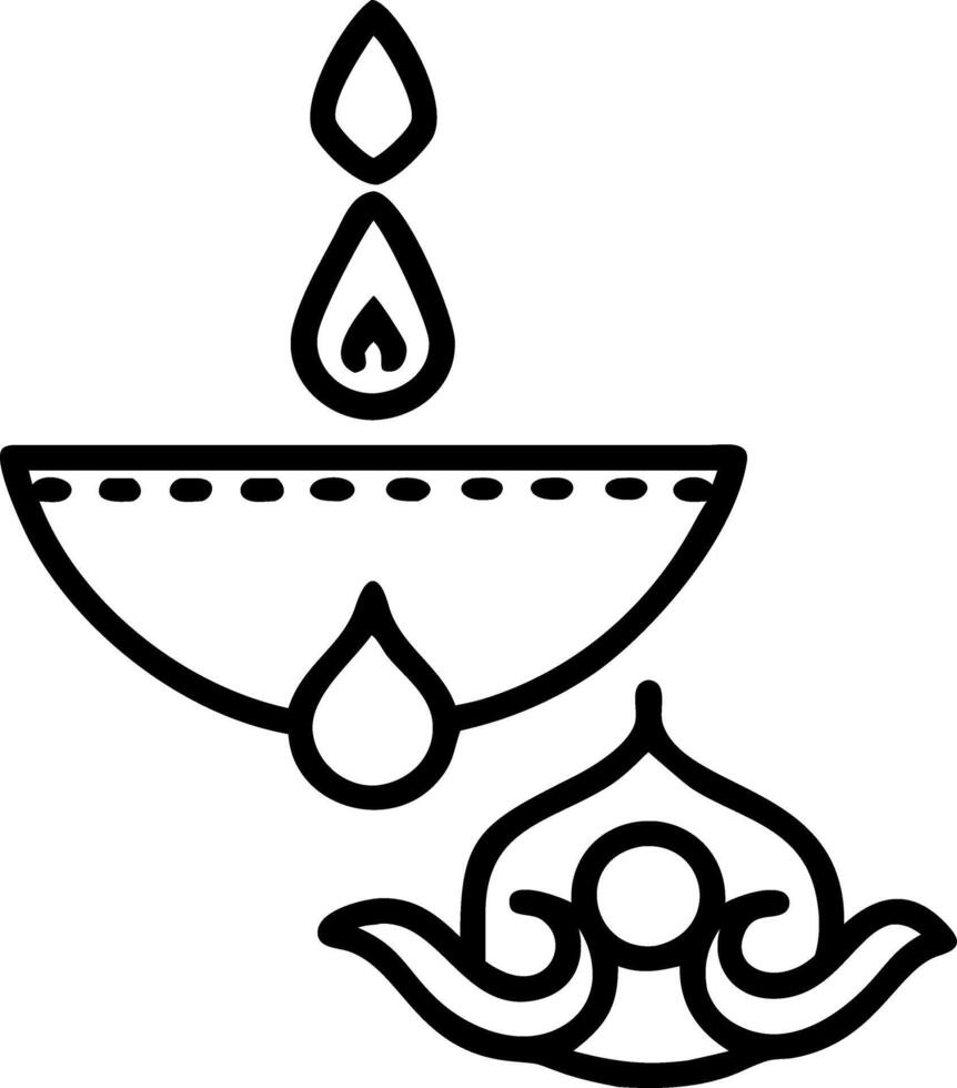Diwali diya and Ganesha motif suspended in mid air isolated on a white background representing spiritual blessings and cultural heritage vector