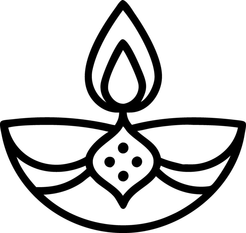 Diwali diya and floral pattern isolated on a white background capturing cultural beauty and festive energy vector