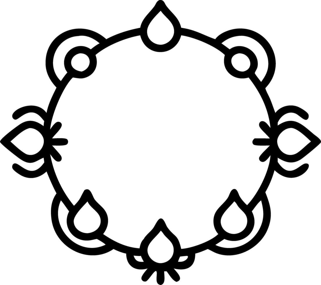 Diwali diya and mandala border frame with ample copy space symbolizing cultural richness and spiritual festivity vector
