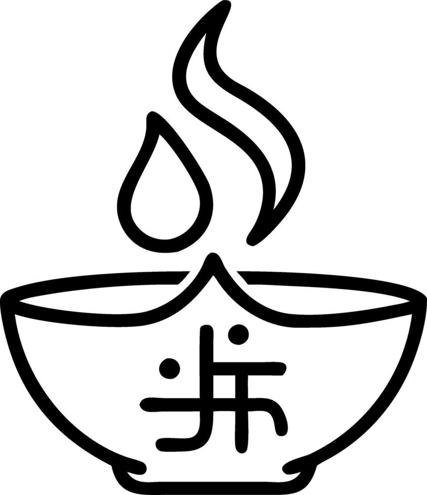 Diwali diya and Swastik symbol isolated on a white background representing spiritual blessings and cultural heritage vector