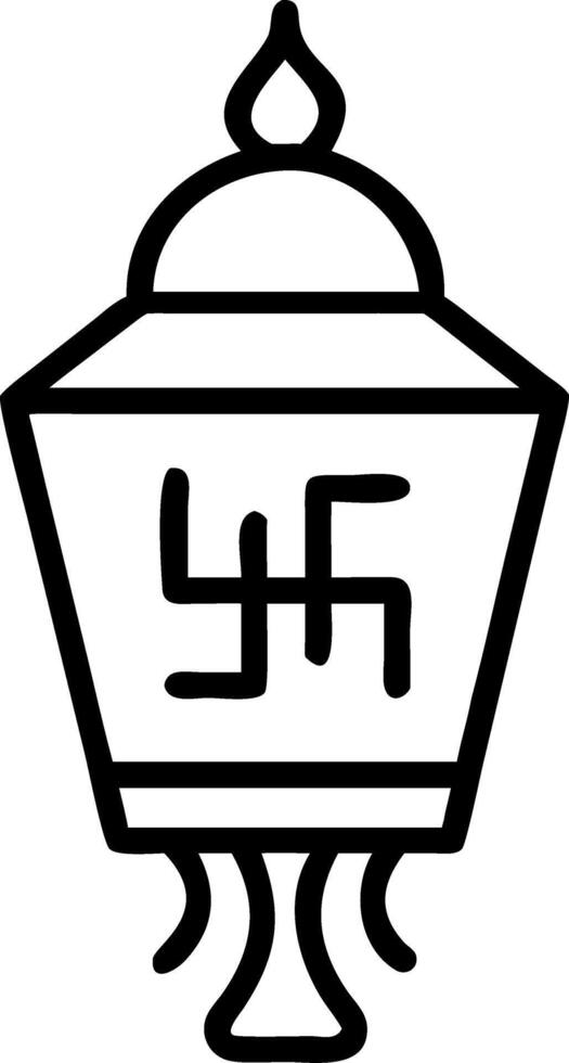 Diwali lantern and Swastik symbol isolated on a white background symbolizing spiritual blessings and cultural heritage vector