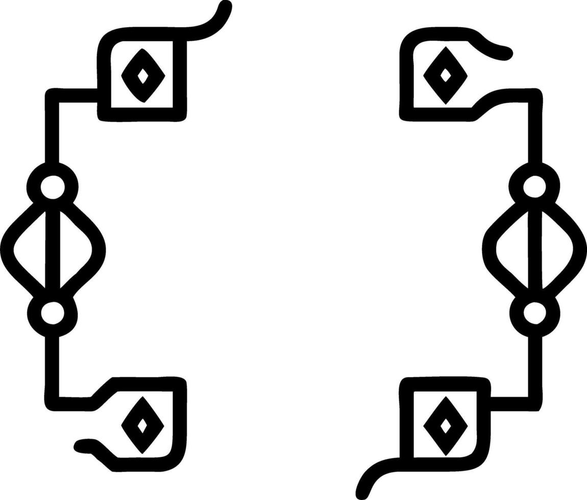 Diwali lantern and Swastik symbol border frame with copy space symbolizing spiritual blessings and cultural heritage vector