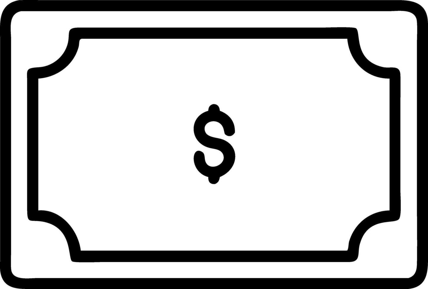 Elegant Border Frame with Business Card and Dollar Sign vector