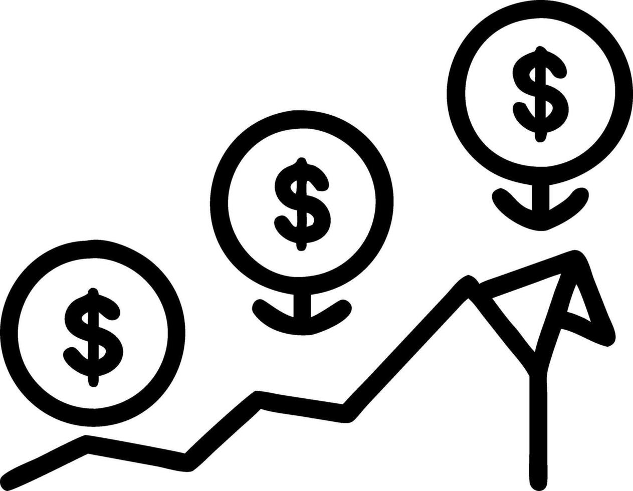 Glossy Cash Flow Background with Corporate Growth Icons vector