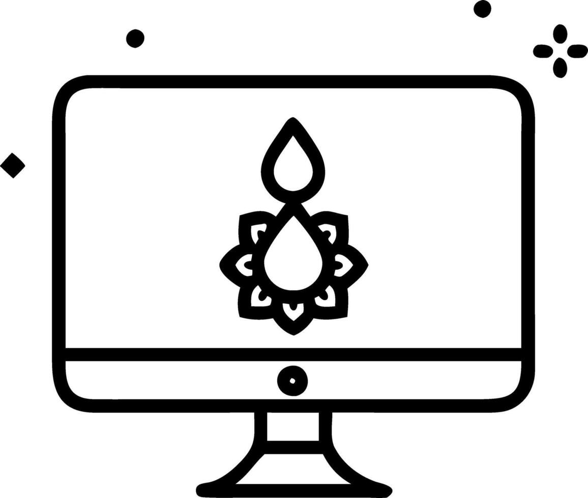 Glossy desktop monitor with holographic financial dashboards and currency symbols vector