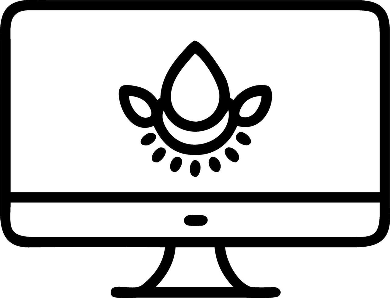 Glossy desktop monitor with holographic financial dashboards and currency symbols vector