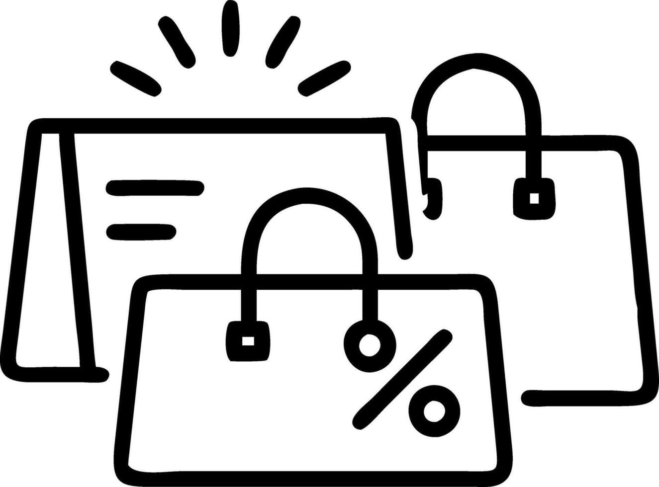 Glossy Shopping Bag Display with Coupon Codes vector