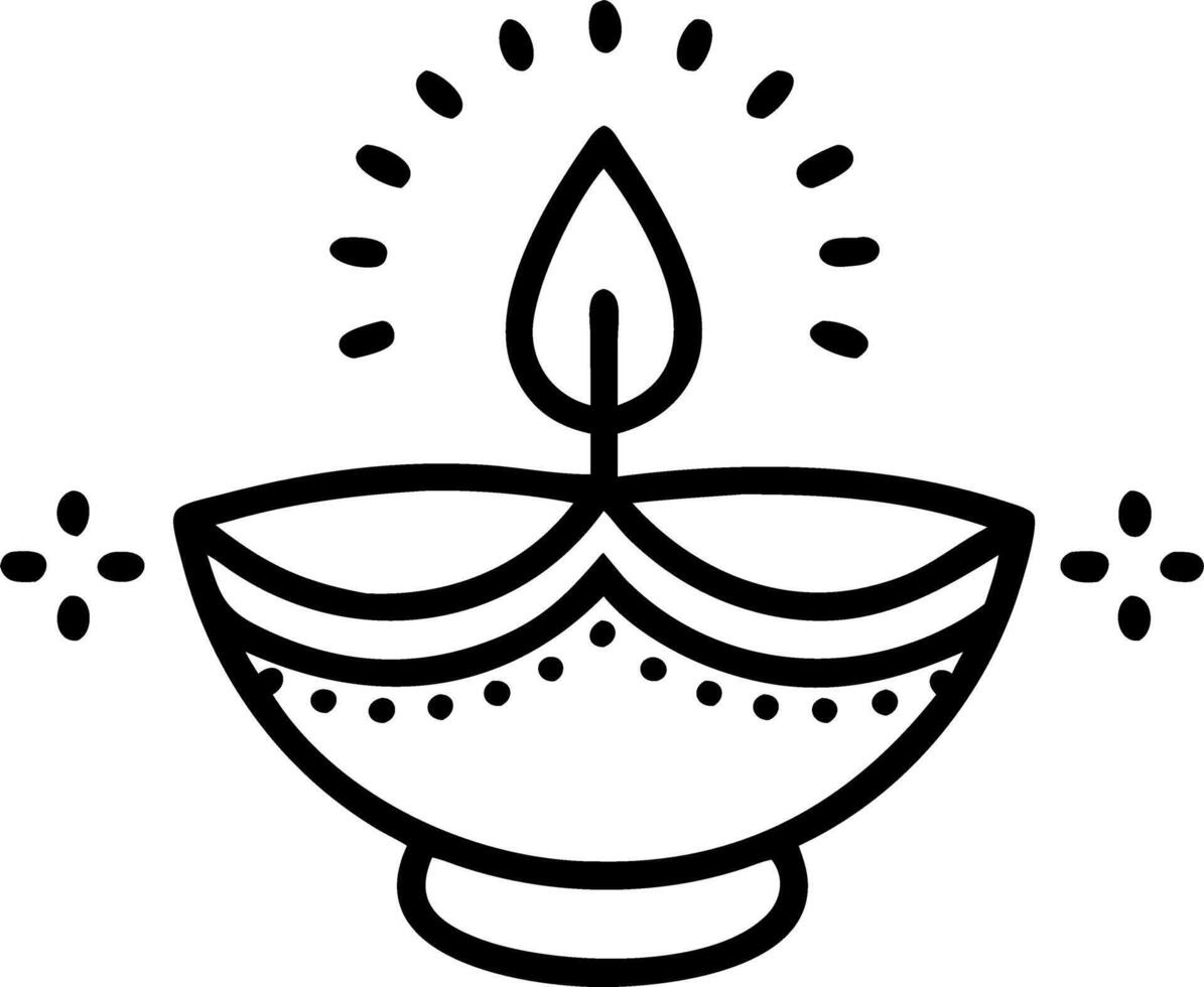Glowing abstract Diwali diya with intricate light patterns capturing the cultural essence and festivity for banners vector