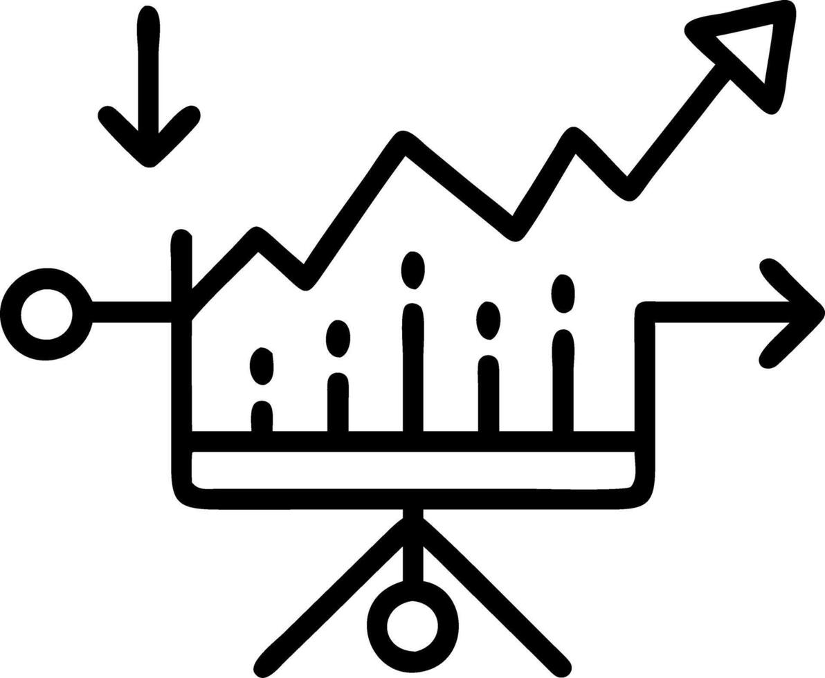 Glowing Demand Forecasting in Abstract Art vector
