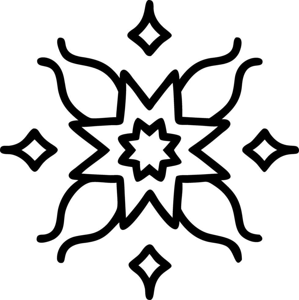 Isolated Abstract Rangoli and Star Elements vector