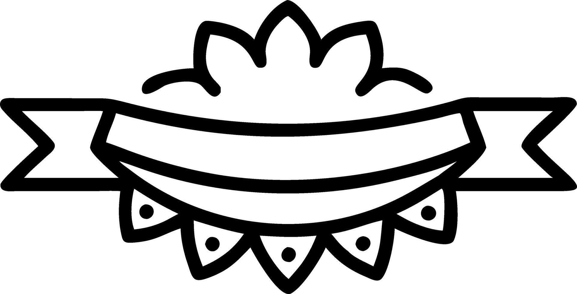 Isolated Rangoli and Festive Ribbon vector