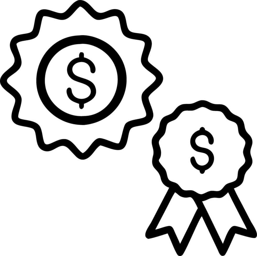 Isolated Sale Badge and Dollar Coin vector