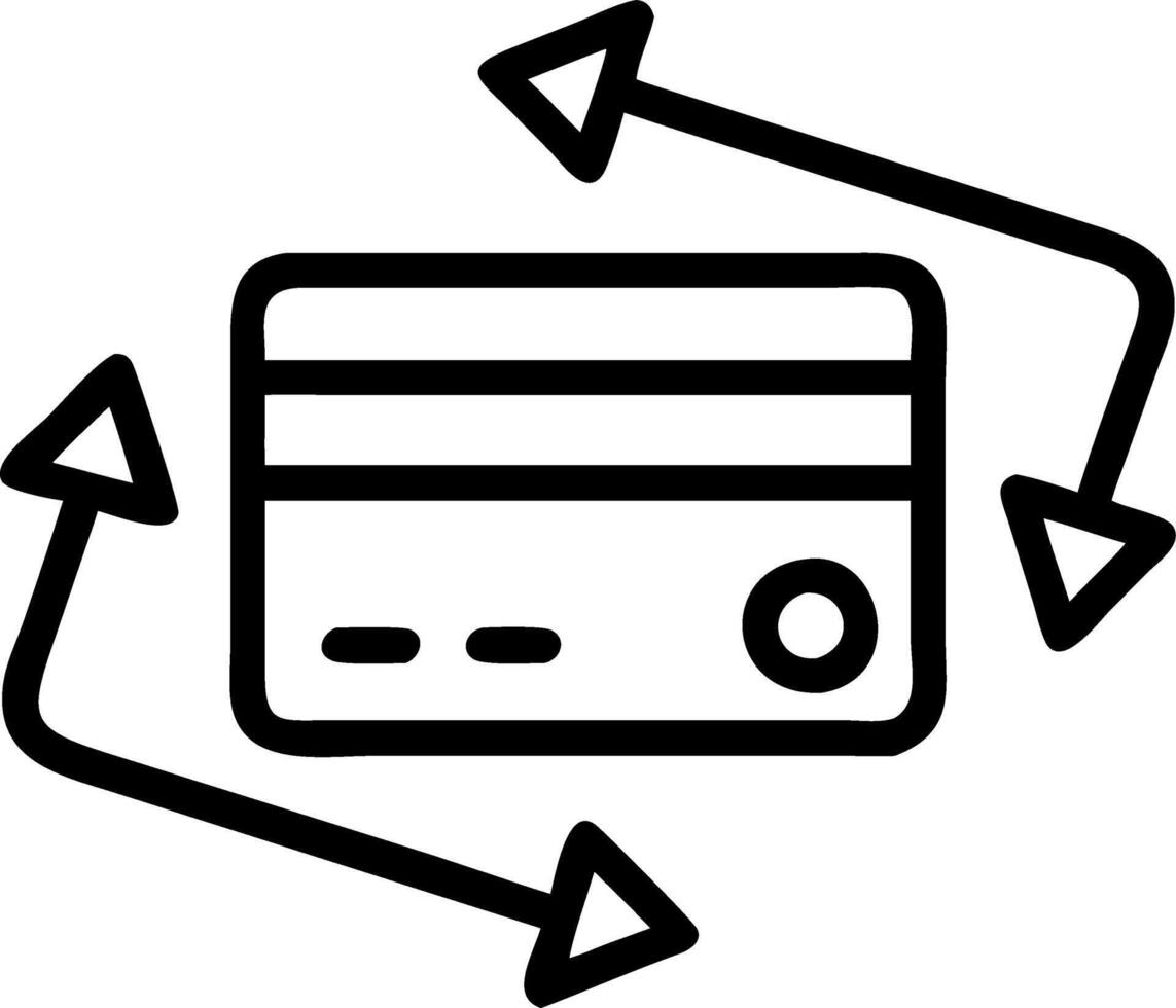 Levitating Credit Card and Profit Arrows vector
