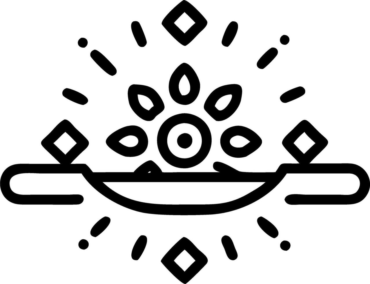 Macro shot of Bhai Dooj offering tray vector