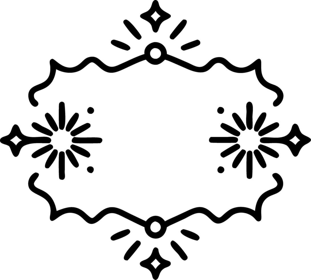 Rangoli and Sparkler Frame with Copy Space vector