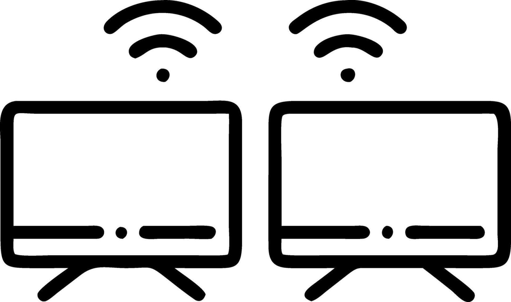 Smart TV with Bhai Dooj floating icon vector