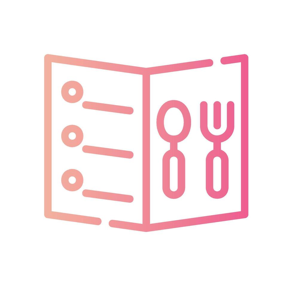menu Line Gradient Icon White Background vector