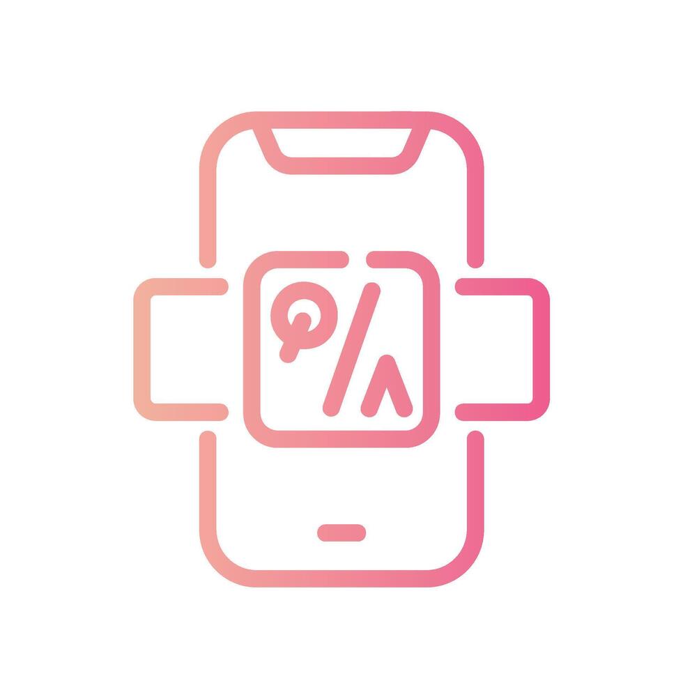 speech Line Gradient Icon White Background vector