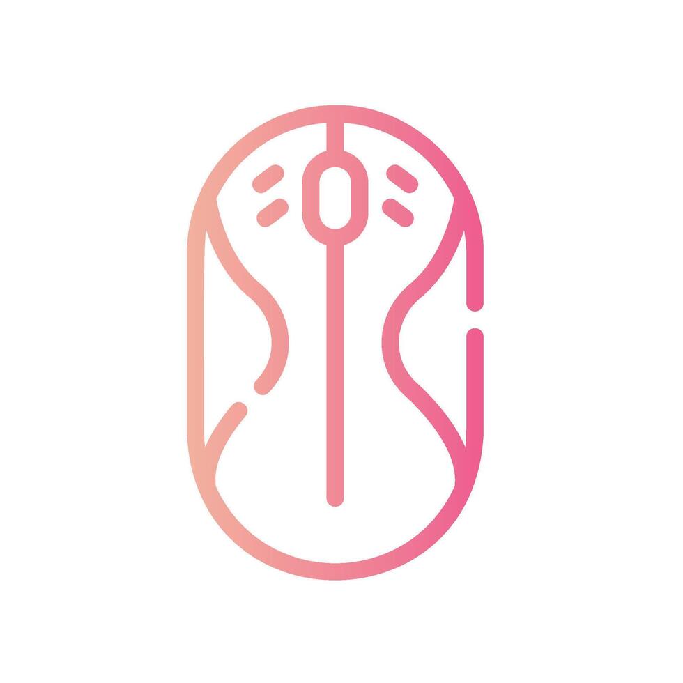 mouse Line Gradient Icon White Background vector