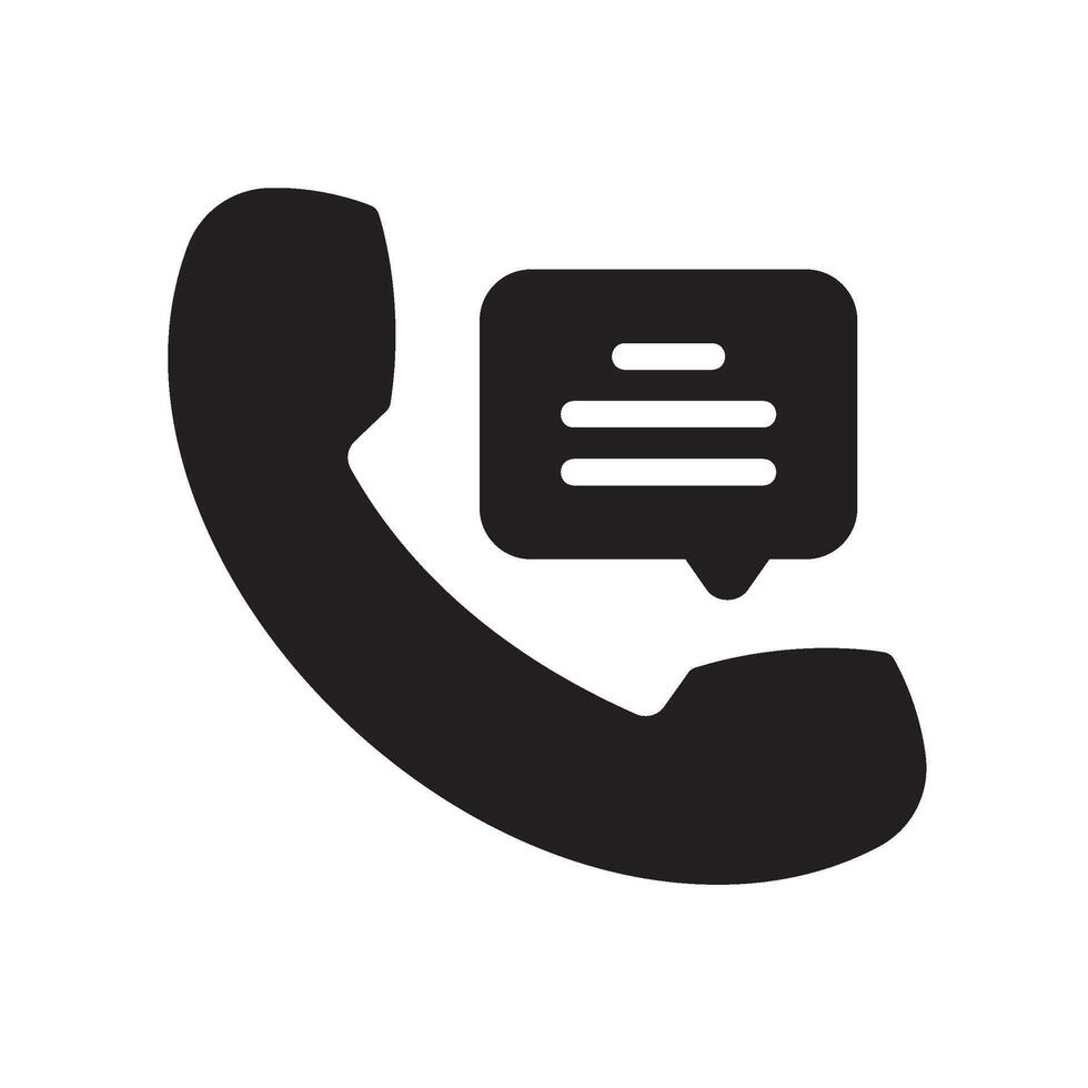 message Glyph Icon White Background vector