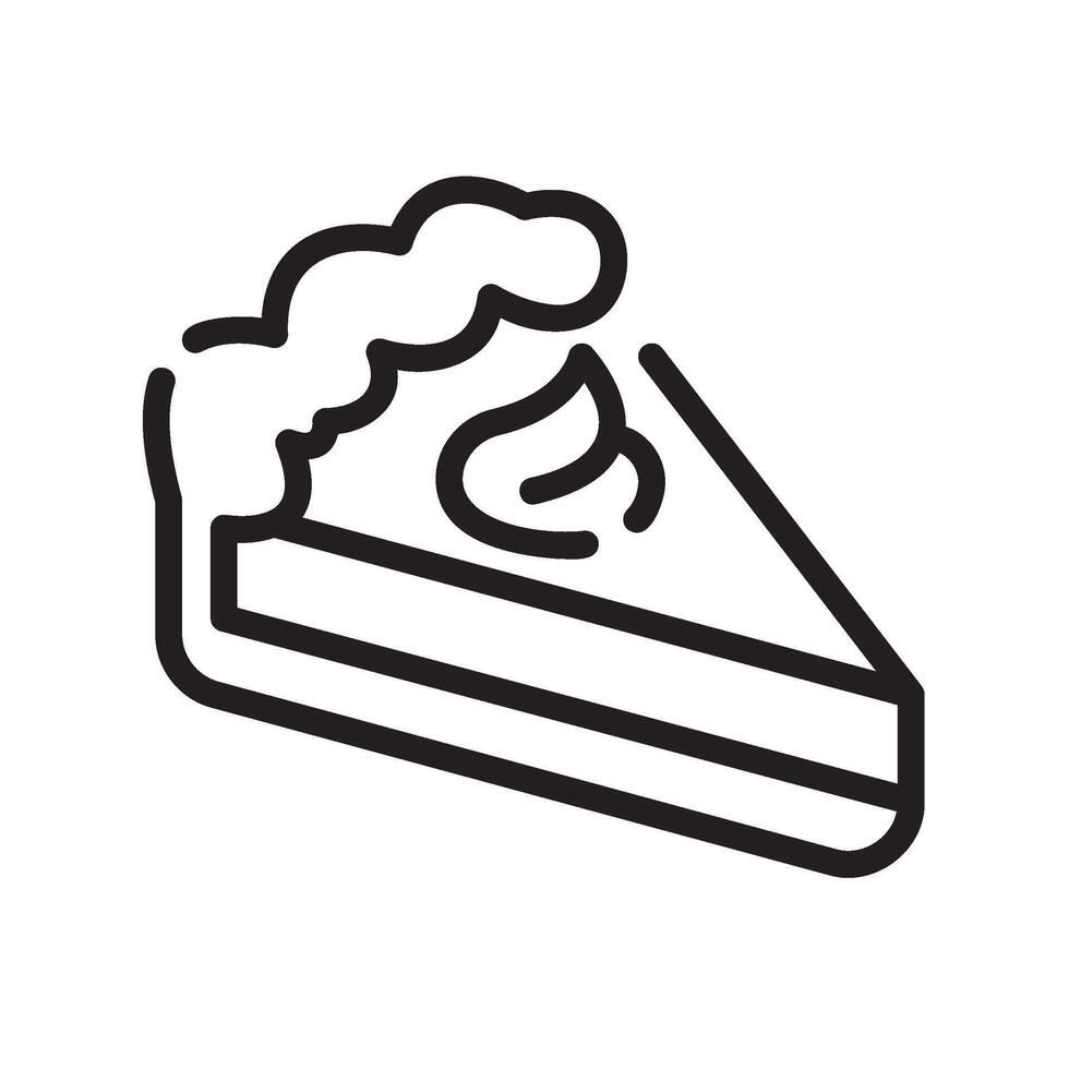 cake Line Icon White Background vector