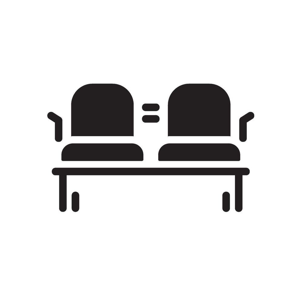 waiting room Glyph Icon White Background vector