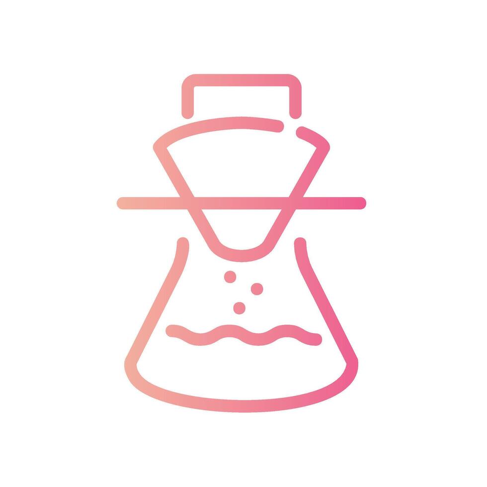 chemex Line Gradient Icon White Background vector