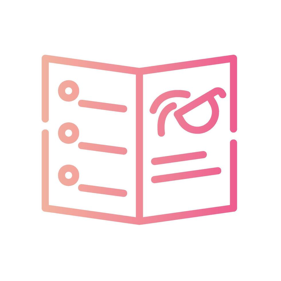 menu Line Gradient Icon White Background vector