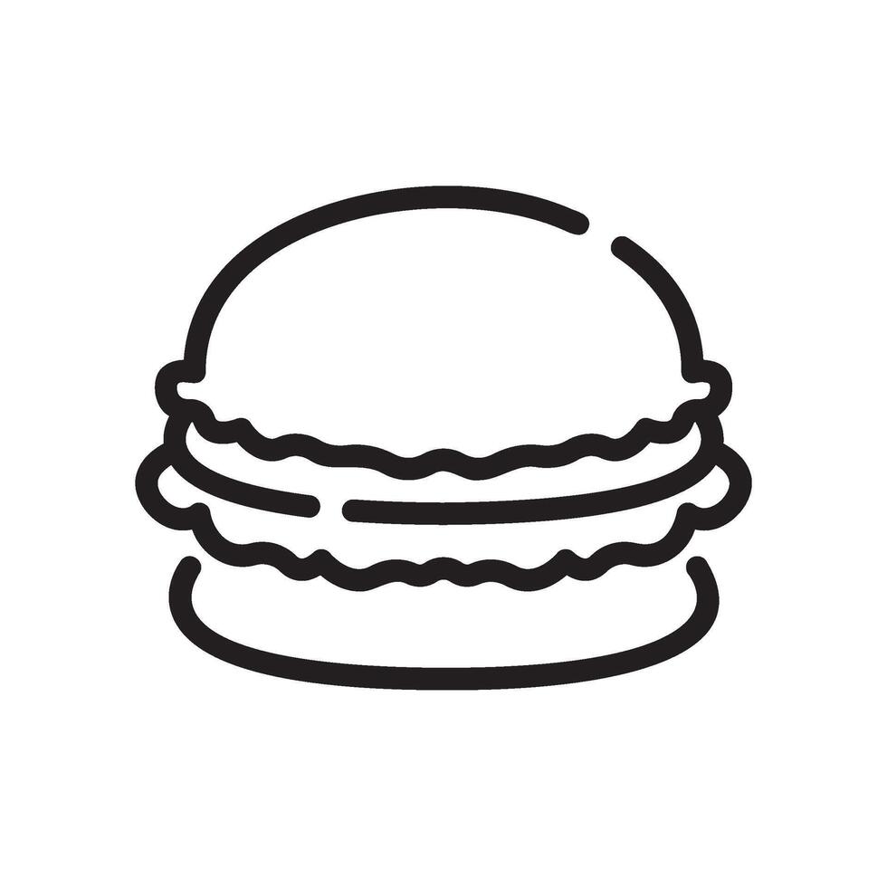 macarons,sweet Line Icon White Background vector