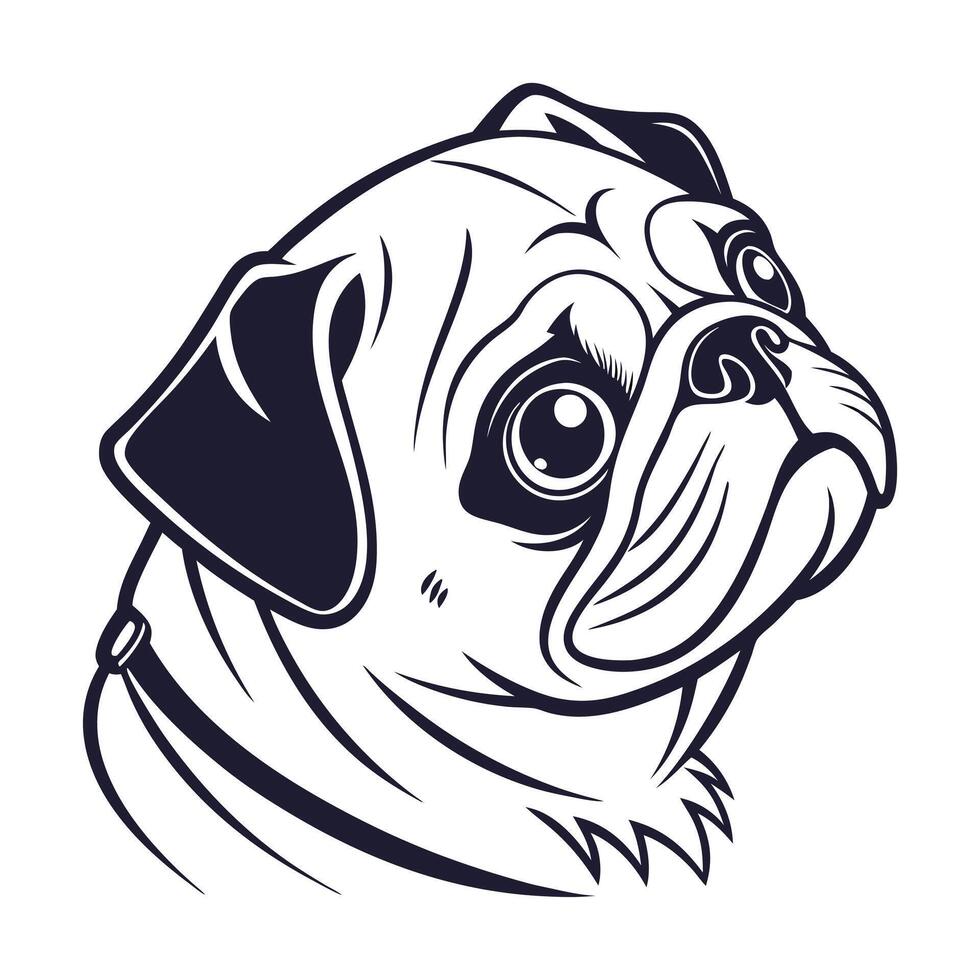 A cut dog bull dog with love look vector