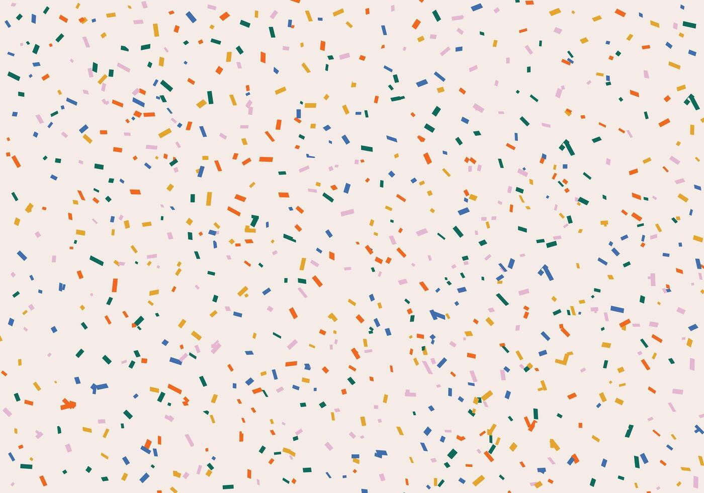 Fun colorful falling decorative confetti pattern. Festive childish background in doodle style vector