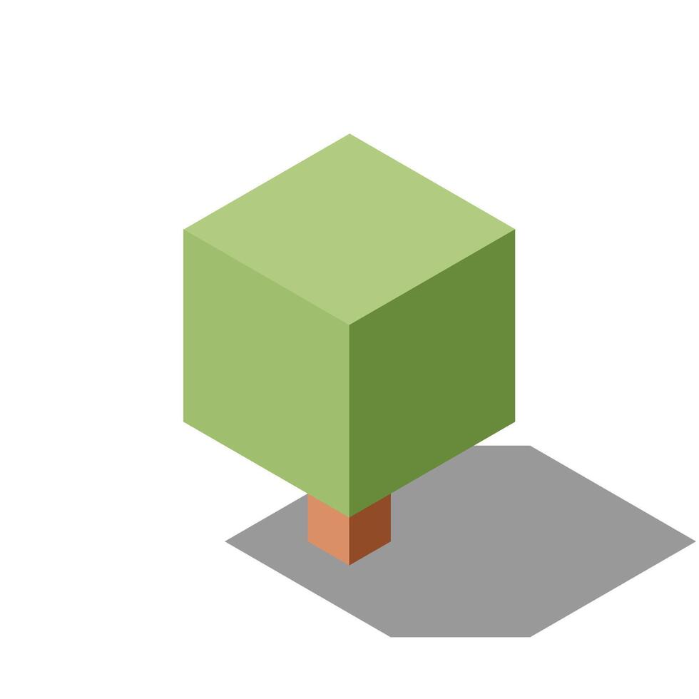 Isometric tree. Tree isometric elements. Isometric tree element for landscape design. Park element vector