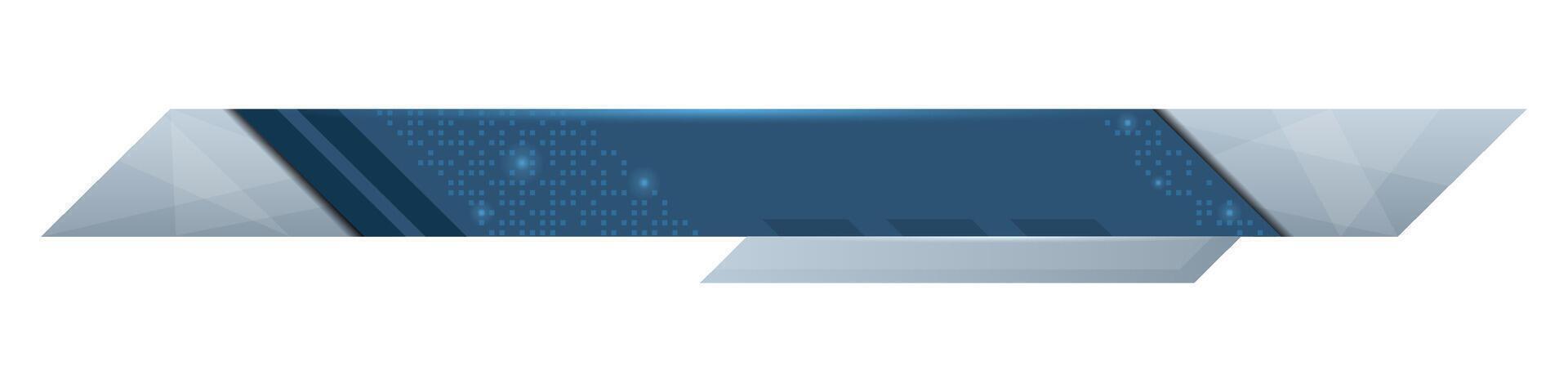 Futuristic design lower third banner. Blue geometric lower third banner template design. headline title. illustration vector