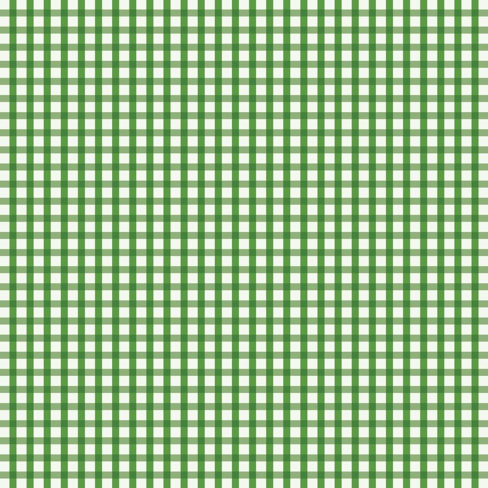 Green White Scott Checkered Gingham Plaid Seamless Pattern vector
