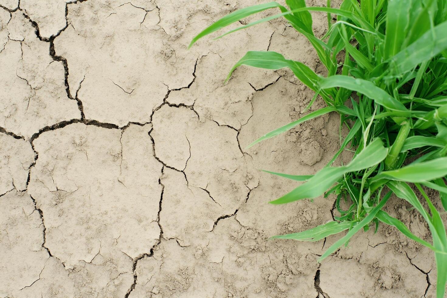 A close up of a plant growing in the dirt photo