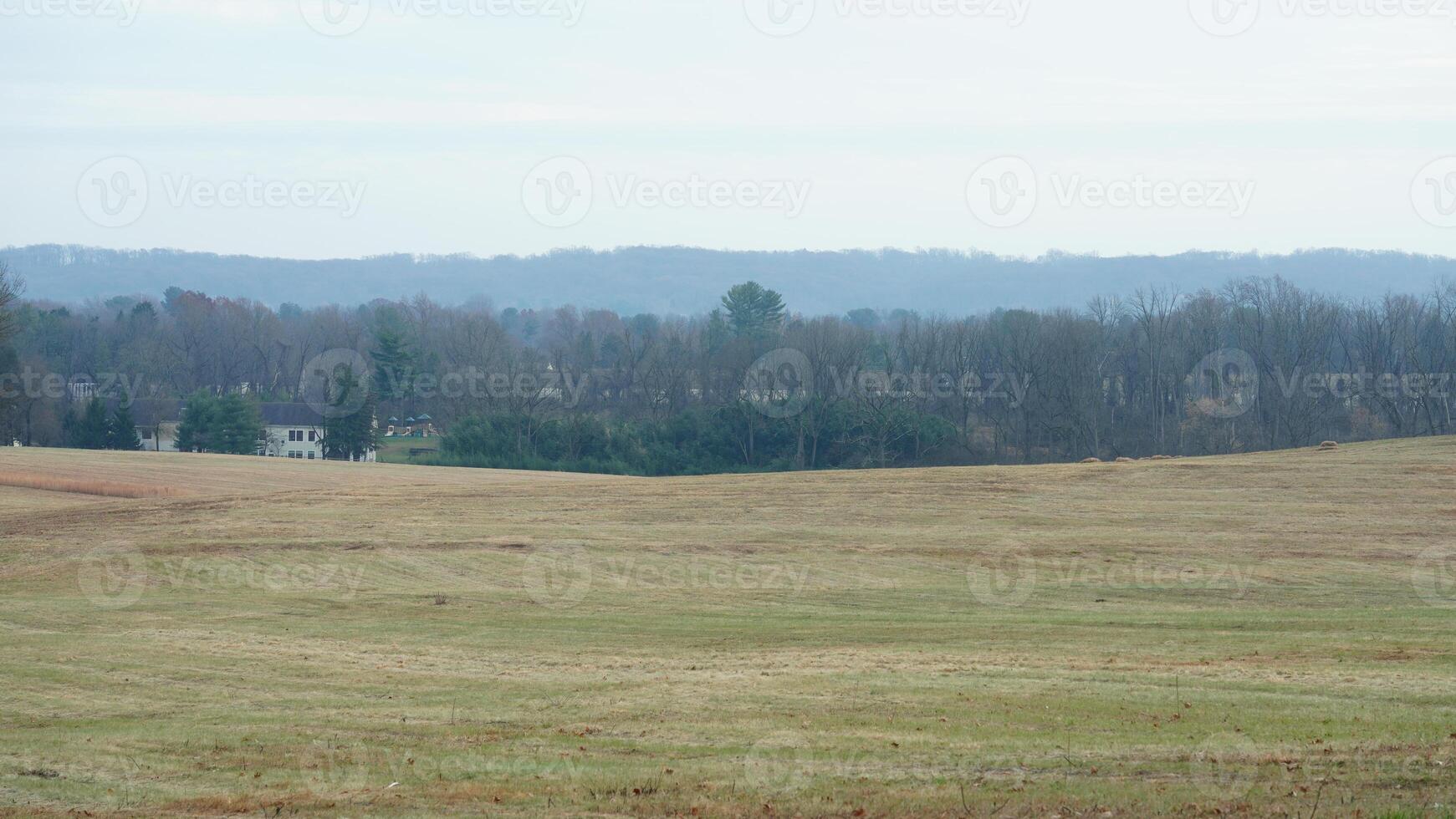 The valley Forge view with the meadows and woods in the USA photo