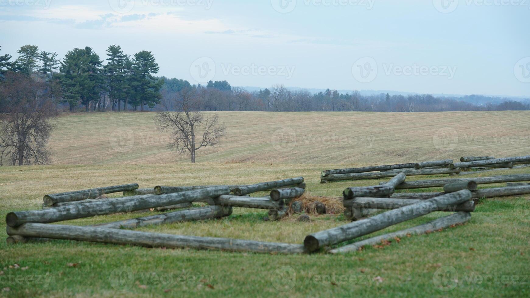 The valley Forge view with the meadows and woods in the USA photo