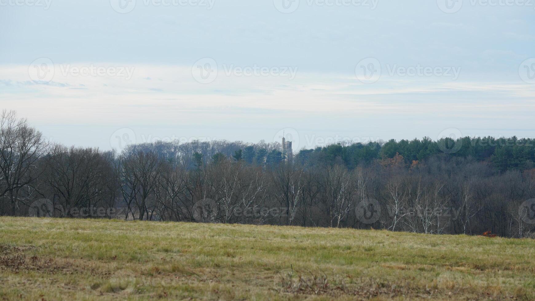 The valley Forge view with the meadows and woods in the USA photo