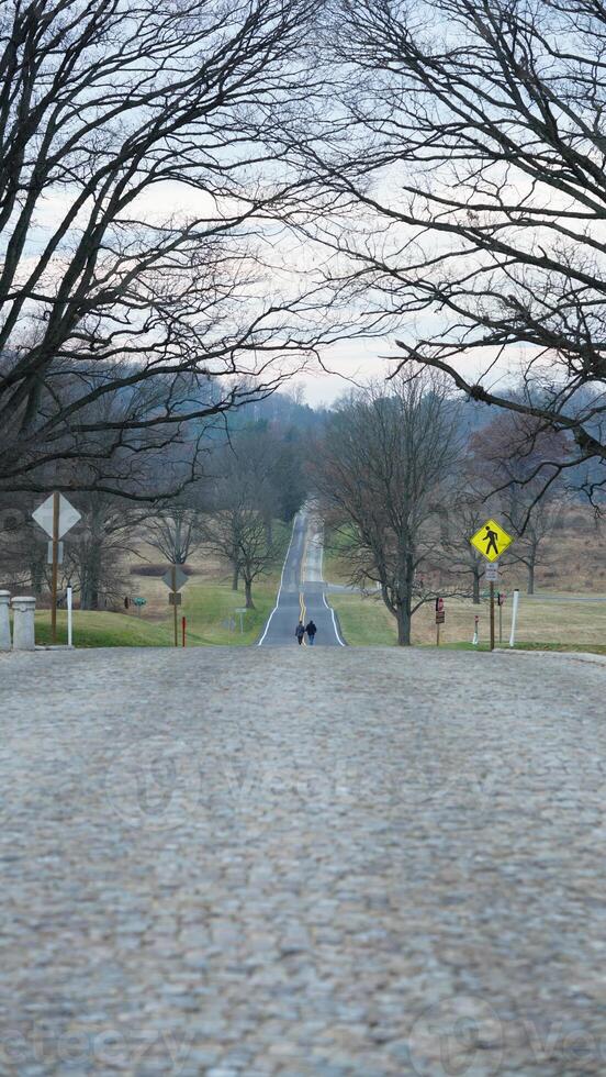 The valley Forge view with the meadows and woods in the USA photo